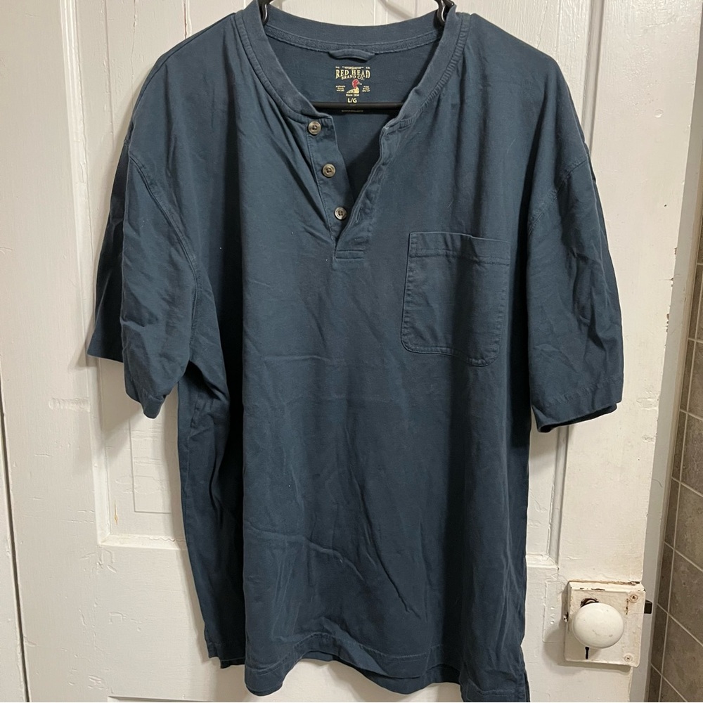 ⚡️ Men's RedHead Casual Navy Button Down Shirt